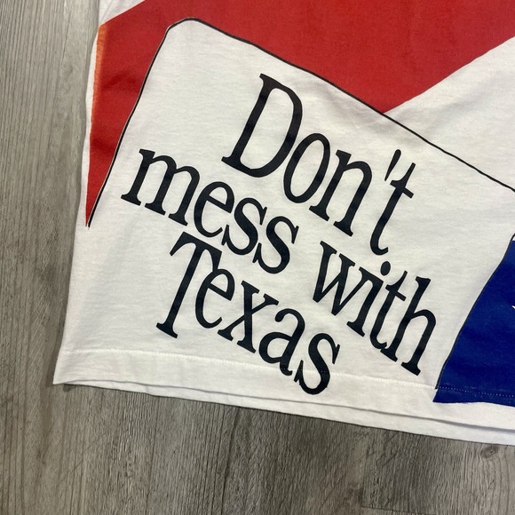 Vintage 90s Don't Mess With Texas Size XL Texan Flag South USA Cowboy Tshirt - Picture 2 of 5